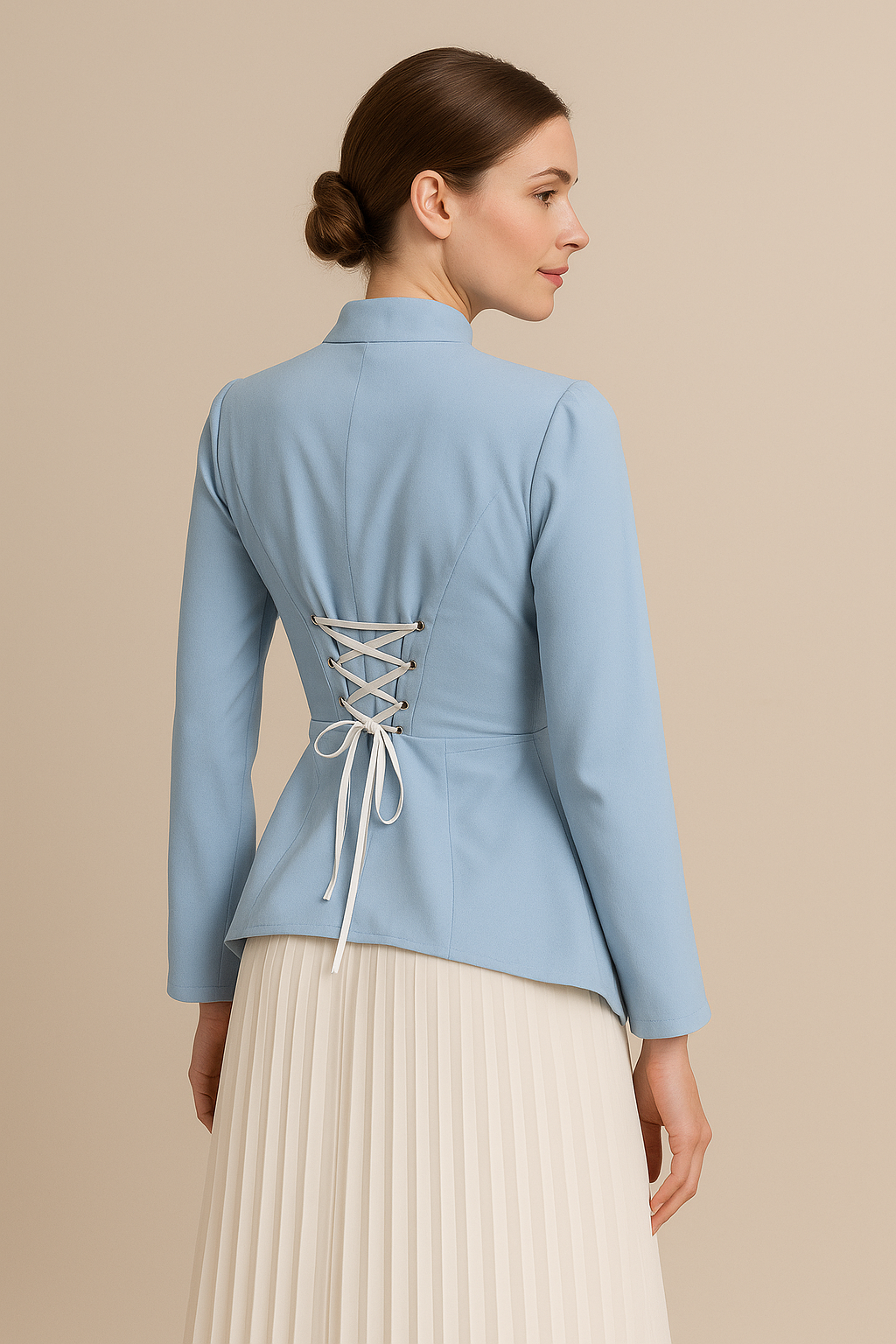 Pleated V style Dress