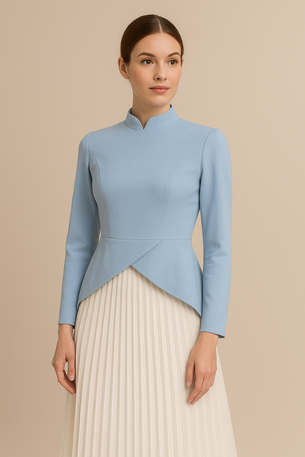 Pleated V style Dress