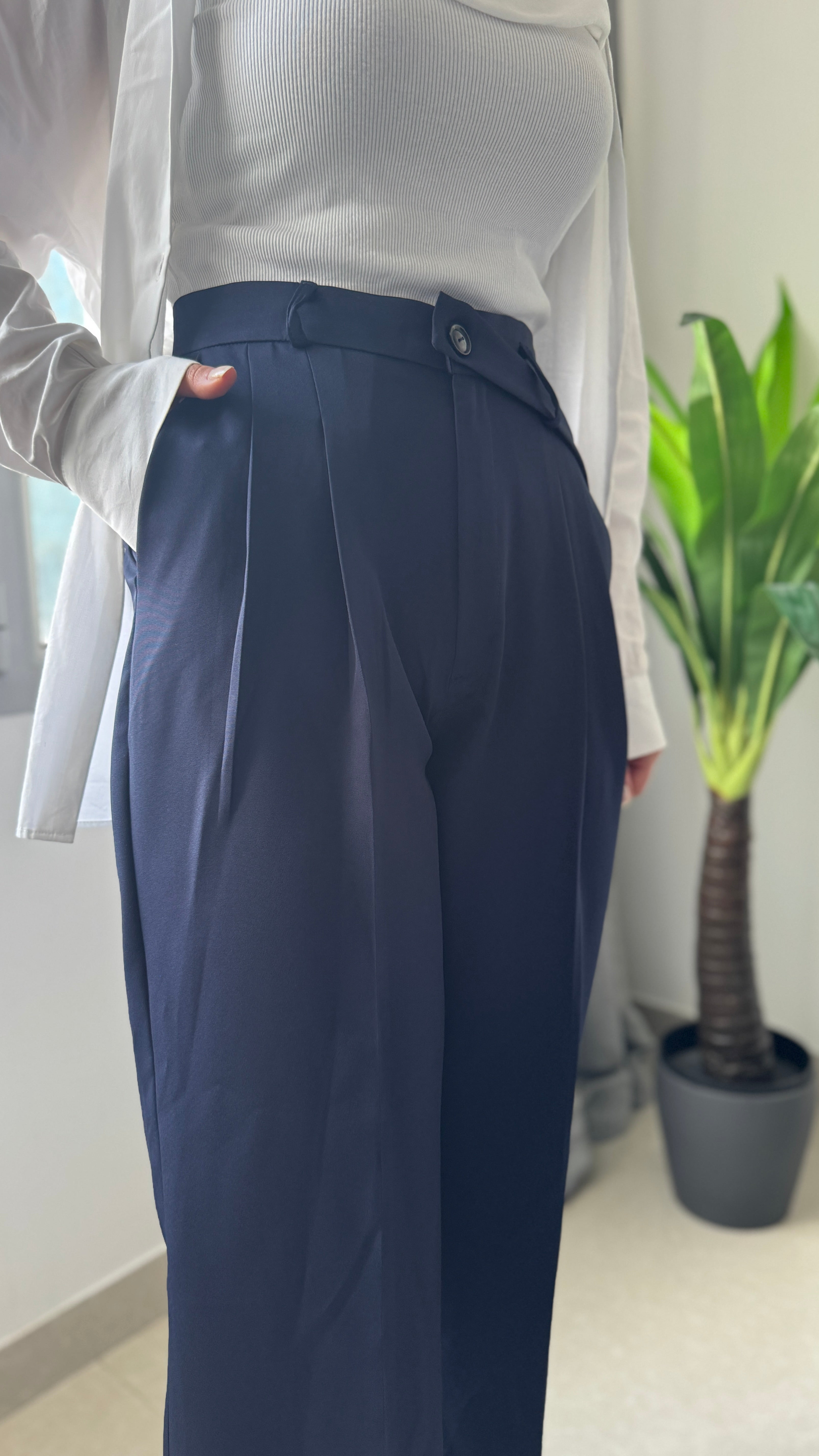 Twist Waist Wide Pants
