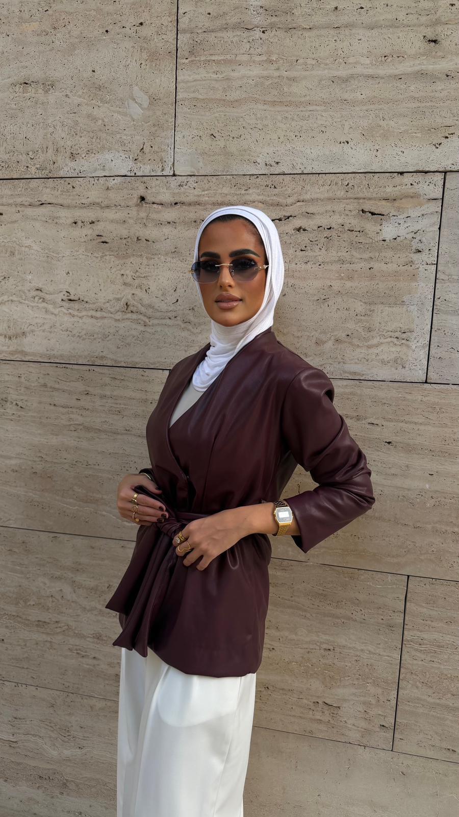 Vienna Belted Leather Jacket