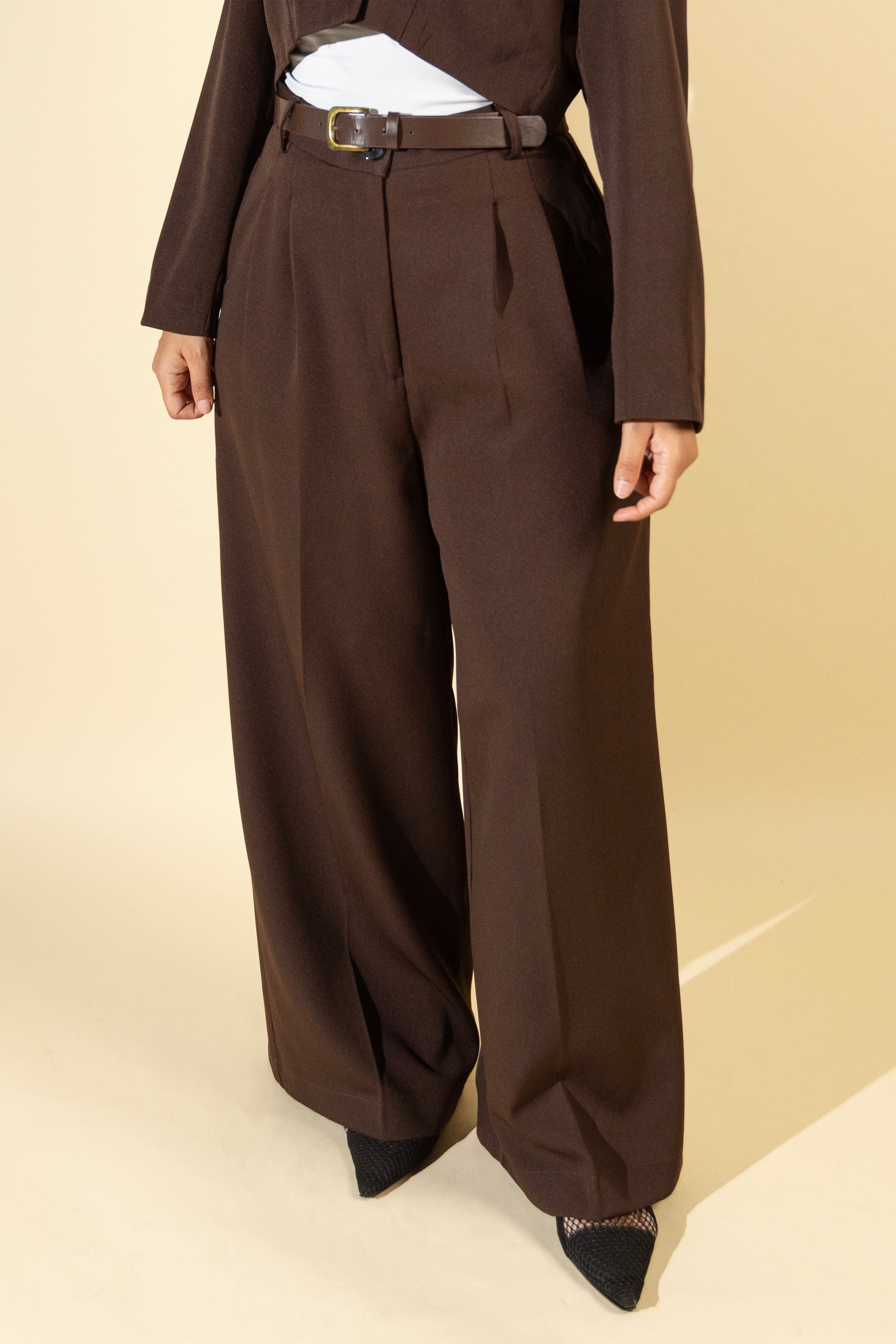 Cropped Blazer & Wide-Leg Trouser Set
