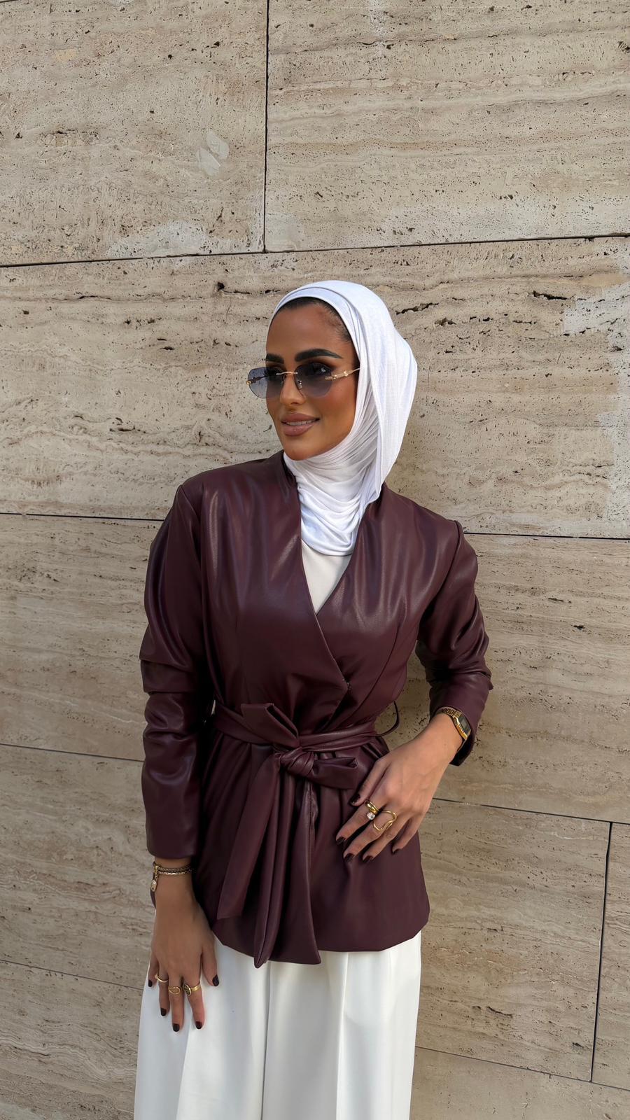 Vienna Belted Leather Jacket