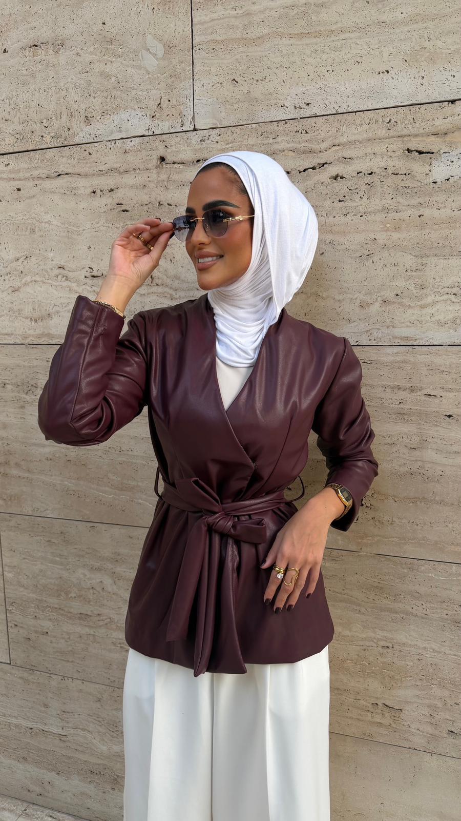 Vienna Belted Leather Jacket